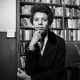 Writer and playwright Lorraine Hansberry in her apartment on Bleecker Street in April, 1959 in New York.