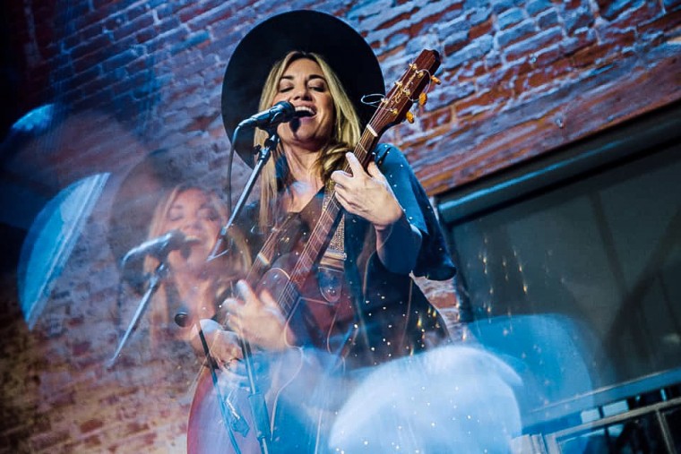 Morgan Myles - a finalist from season 22 of NBC's \"The Voice\" - performs at the Lititz Shirt Factory in Lititz, Penn., on Sept. 8, 2023.