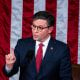 Speaker of the House Mike Johnson, R-La., addresses the House chamber at the U.S. Capitol on Oct. 25, 2023.