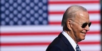 US President Joe Biden arrives to speak at Tioga Marine Terminal in Philadelphia, PA. on Oct. 13, 2023. 