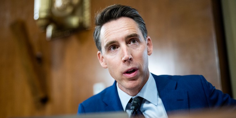 Sen. Josh Hawley, R-Mo., speaks during the Senate Energy and Natural Resources Committee hearing in Washington DC. on Sept. 7, 2023.