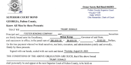 The bond documents related to former President Donald Trump's Georgia election case.